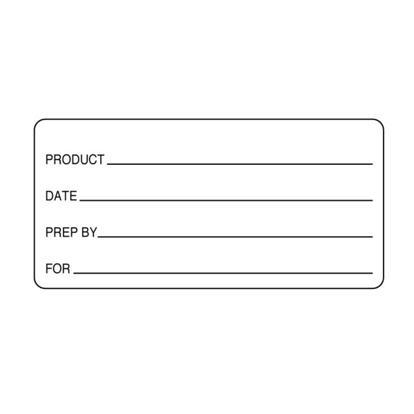 Dissolvable Labels - Product/Date/Prep By/For 1-15/16 x 4"